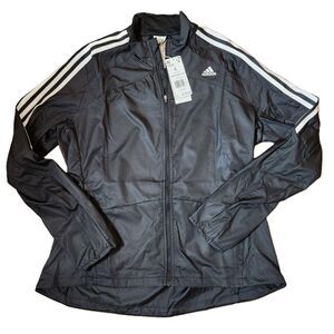 Adidas Marathon Jacket Women’s Large Black Water‑Repellent New